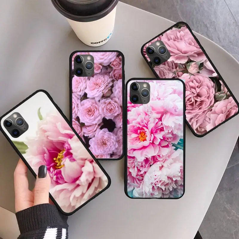 

Flower Rose Peony Colorful Phone Case For iphone 12 11 13 7 8 6 s plus x xs xr pro max mini
