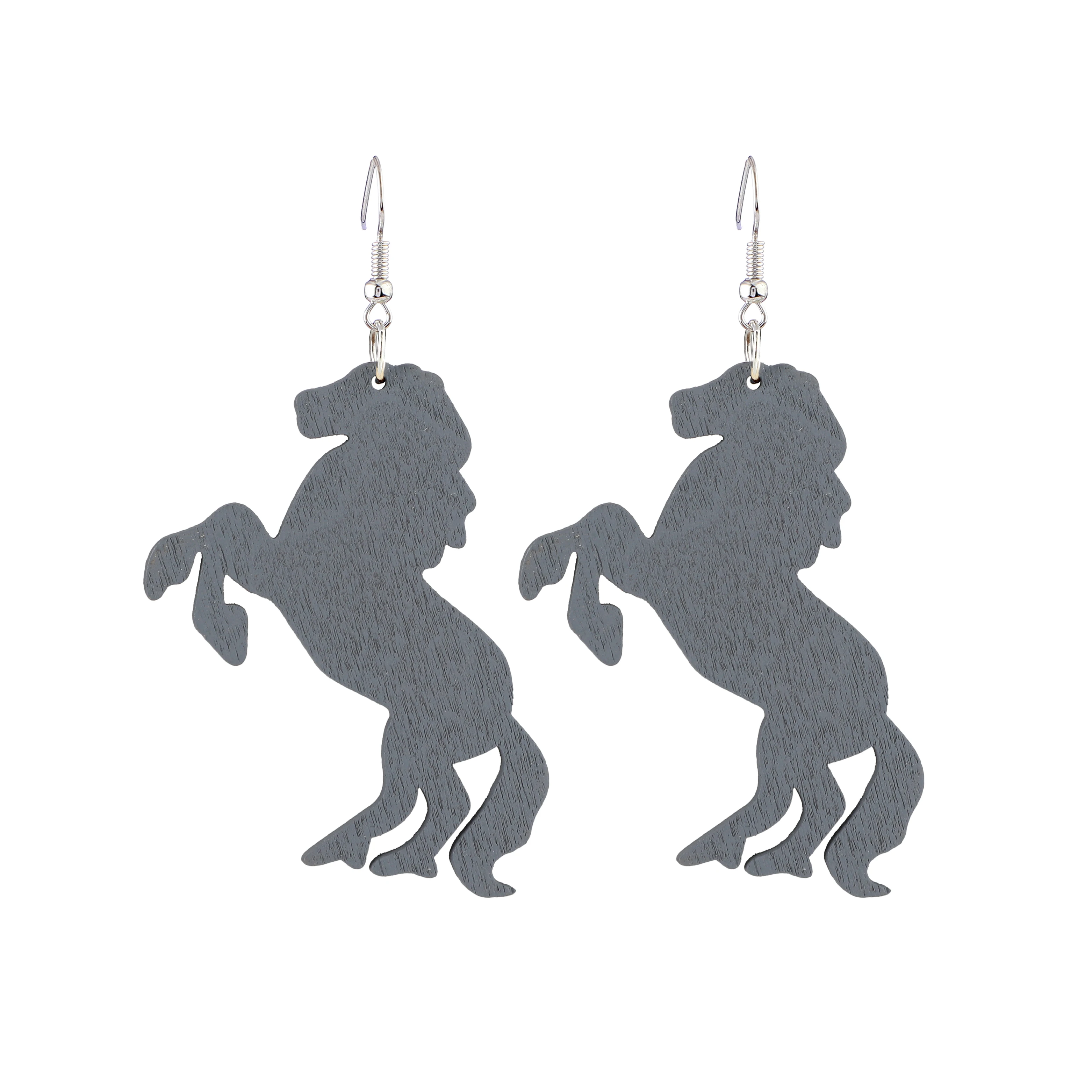 Женские уникальные деревянные серьги-подвески YULUCH с лошадью элегантные