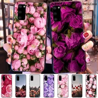 chenel peonies beautiful flower tpu soft silicone phone case cover for samsung galaxy s9 s10 s10e s6 s7 s8 s9 s9plus s5 s20