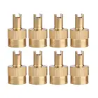 Крышка стержня клапана с прорезями, 8 шт., с инструментом для снятия сердцевины, крышка клапана автомобильных шин, металлическая крышка крышки колесных дисков