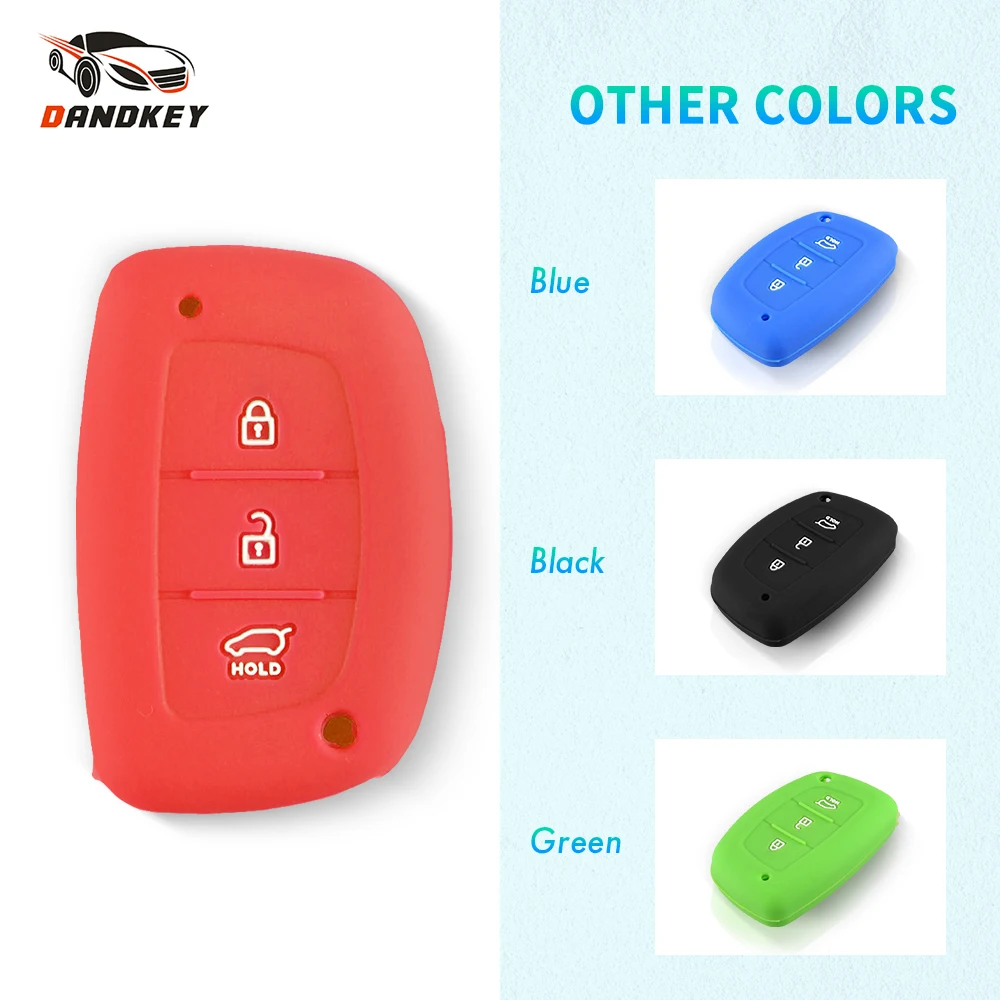 Dandkey 10 шт. силиконовый чехол для ключей стайлинга автомобиля Hyundai Avante Porter greatsantafe i20