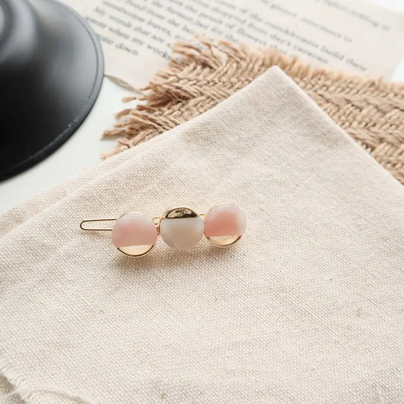 

1pcs Cute Acetic Acid Love Heart Round Hairpins Metal Macaron Color Hair Clips Hair Accessories Hair Styling Tools Dropshipping