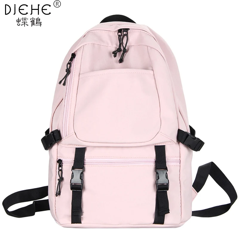 Водонепроницаемый нейлоновый женский рюкзак вместительный школьный ранец в