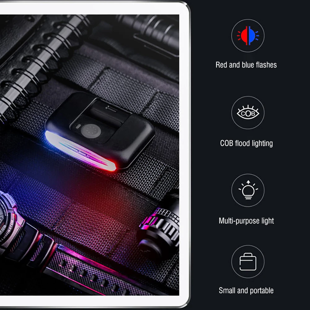 Наплечная лампа BORUiT UT11 с монолитным блоком светодиодов USB перезаряжаемая