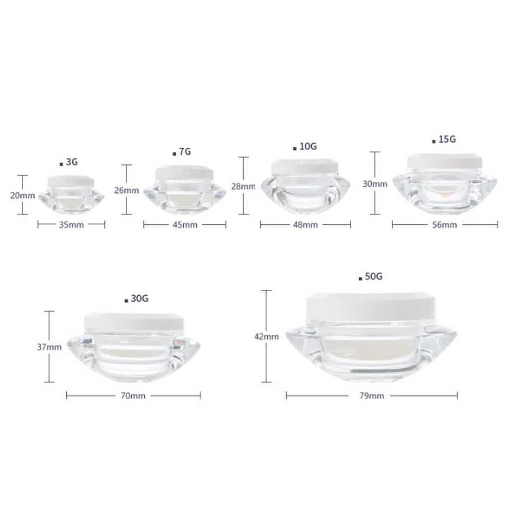 

50g Empty Makeup Pot Screw Lotion Samples Cosmetic Containers Bead Jewelry Jar