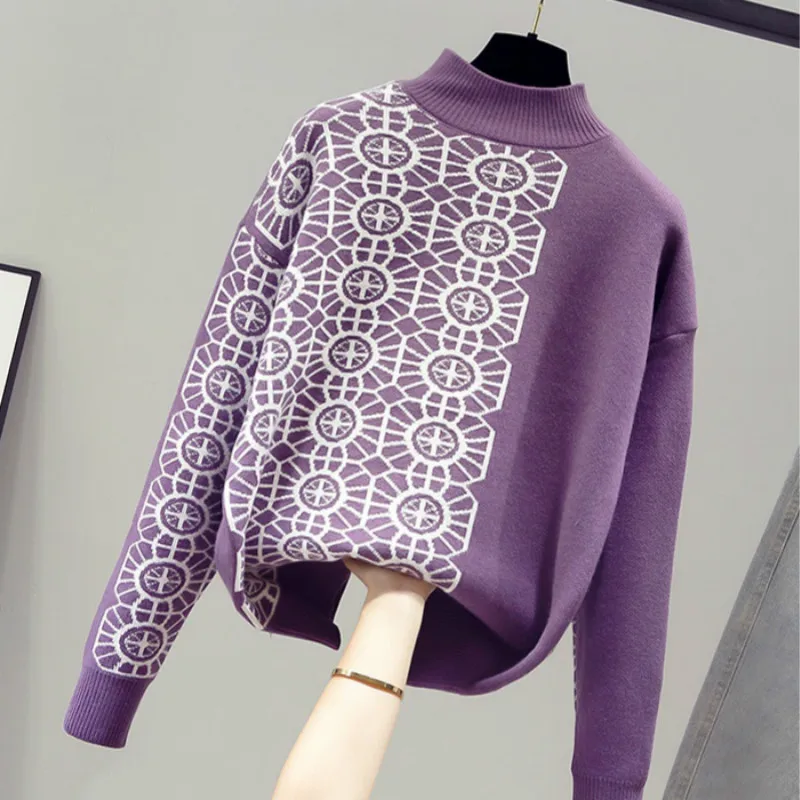 Повседневный базовый вязаный свитер FINEWORDS в классическом Корейском стиле