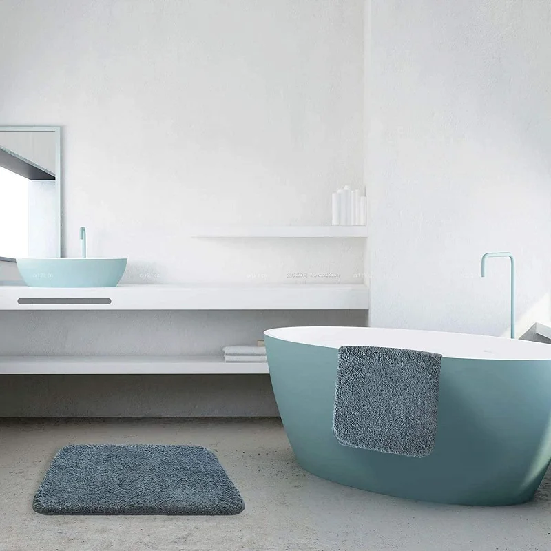 

Хит продаж, впитывающие ворсистые Нескользящие толстые коврики для ванной, мягкие, удобные, не легко желтые коврики для ванной