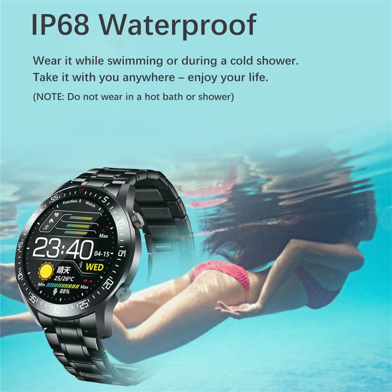 lige new 2021 smart watch men heart rate blood pressure information reminder sport waterproof smart watch for android ios phone free global shipping