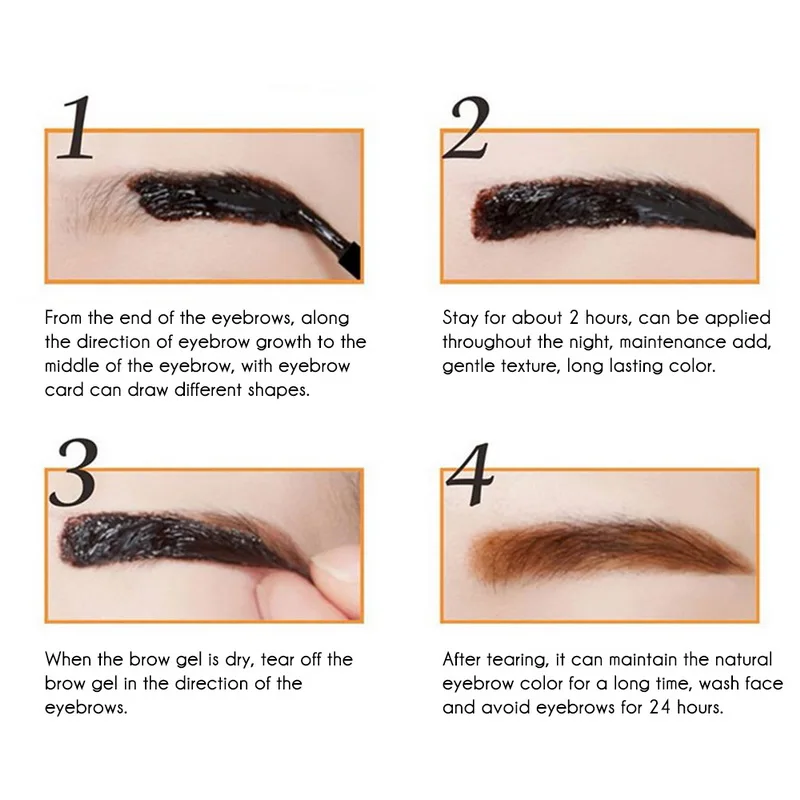 1 шт. черный Liuqid гель для бровей натуральный стойкий легко окрашиваемый