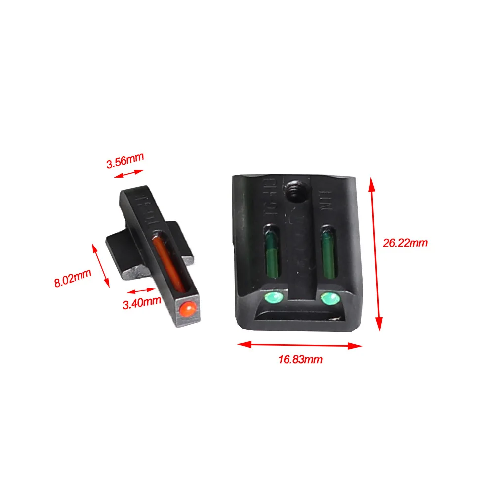 Передний задний передний оптический красный зеленый прицел для пистолета 1911