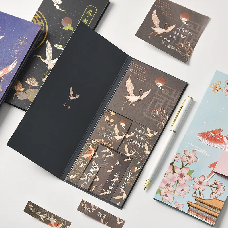 Китайский стиль Post It Sticky Notes Set Kawaii блокноты Ретро Канцтовары подарки