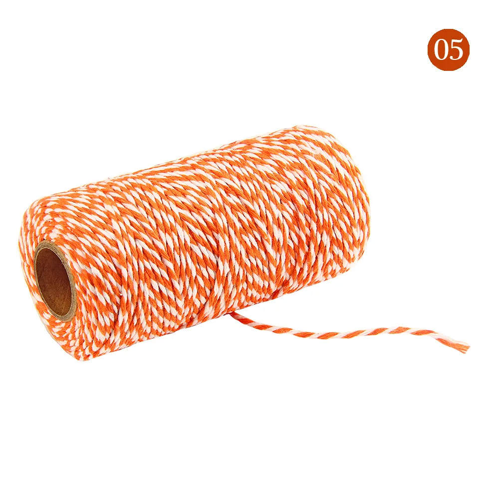5 2 мм 2ply шпагат, веревка хлопковые шнуры веревочная лента для подарка ремесло baby shower Свадебные украшения mariage рождественские аксессуары для дома - Цвет: 5