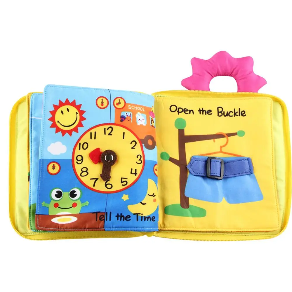 

Multi Functional Animal Early Education Books For Infants Toy Cloth Book In Stock