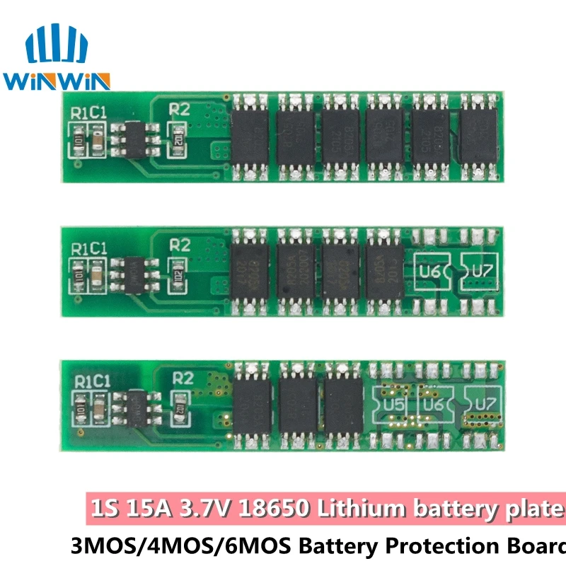 Защитная плата 1S 15A 3 7 V Li-Ion 3MOS 4MOS 6MOS BMS PCM для литиевых батарей 18650 | Электронные