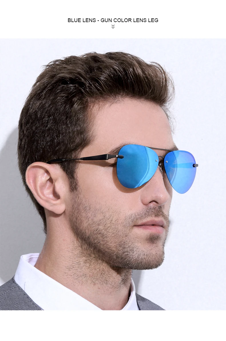 FANKEPOLO new men's retro sun eye round metal polarizer luxury brand designer sun eye black driving mirror goggles fashion