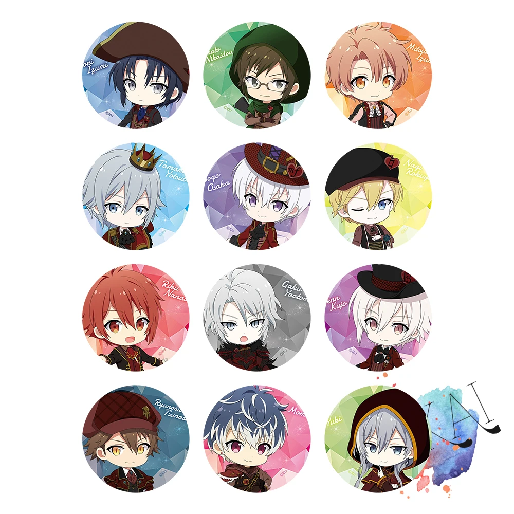 IDOLiSH7 искусственная аниме ранняя митзуки Осака SOGO ROKUYA NAGI NANASE RIKU KUJO TENN MOMO милый металлический значок брошь заколки