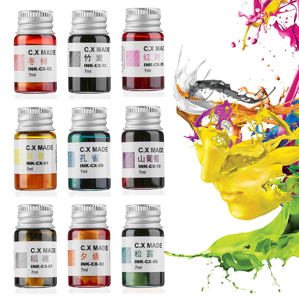 Цветная чернильная канцелярская живопись авторучка не Углеродные чернила для