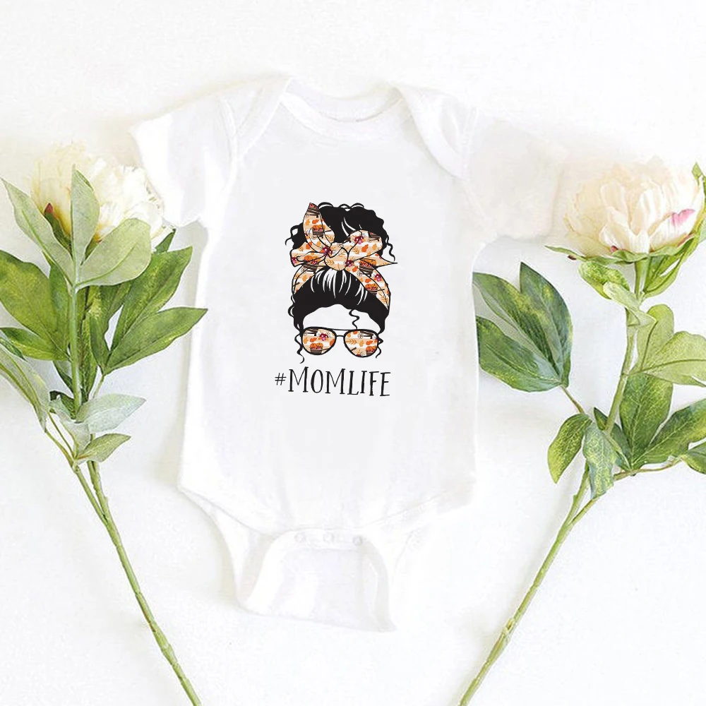 

Fashion MOMLIFE Graphic Newborn Clothes Street Harajuku Girl Baby Bodysuit Summer Casual One-Pieces Jumpsuits Toddler Dropship