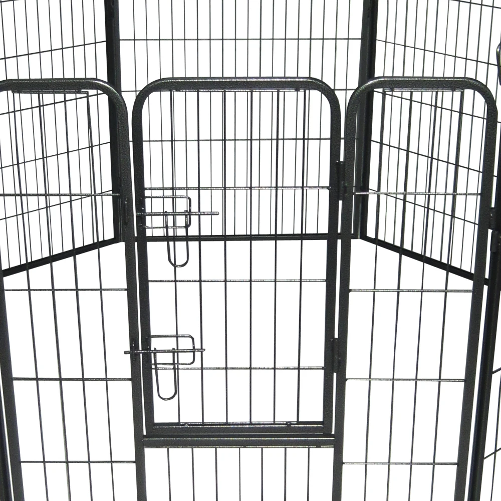 

40" Dog Pet Playpen Heavy Duty Metal Exercise Fence Hammigrid 8 Panel Silver