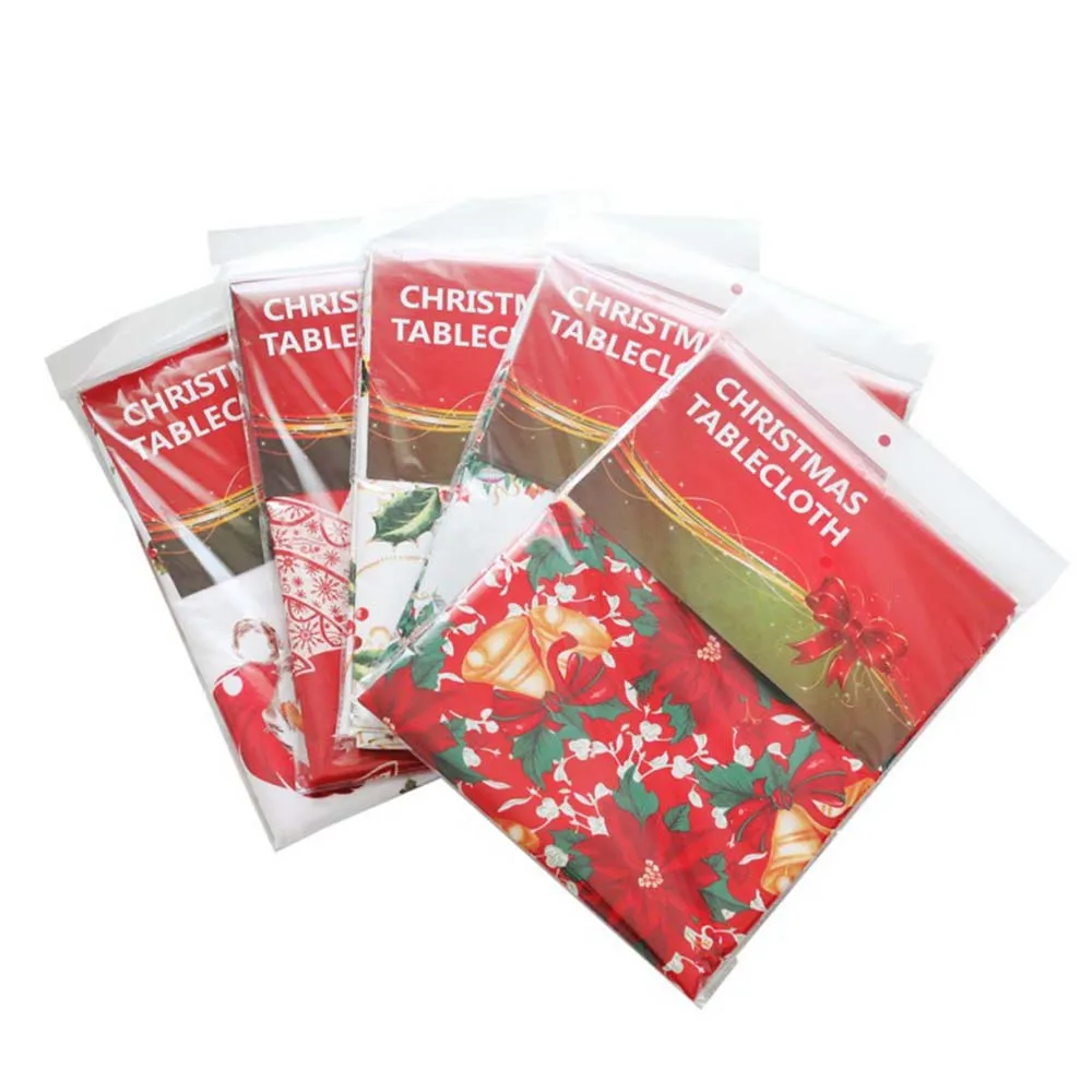 Новая 3D скатерть Рождественская елка Новогодний фейерверк Водонепроницаемая