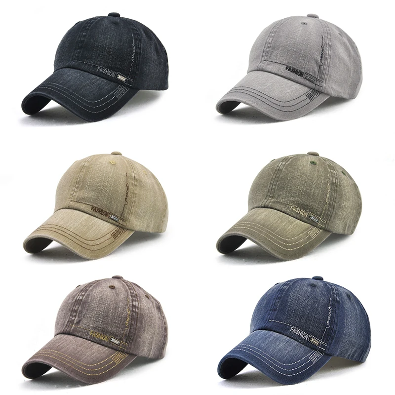 Бейсболка HSSEE мужская из натурального хлопка официальная одежда джинсовой ткани