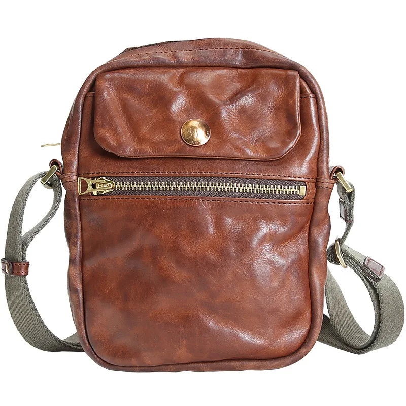 Мужская сумка SIKU из натуральной кожи от известного бренда модная через