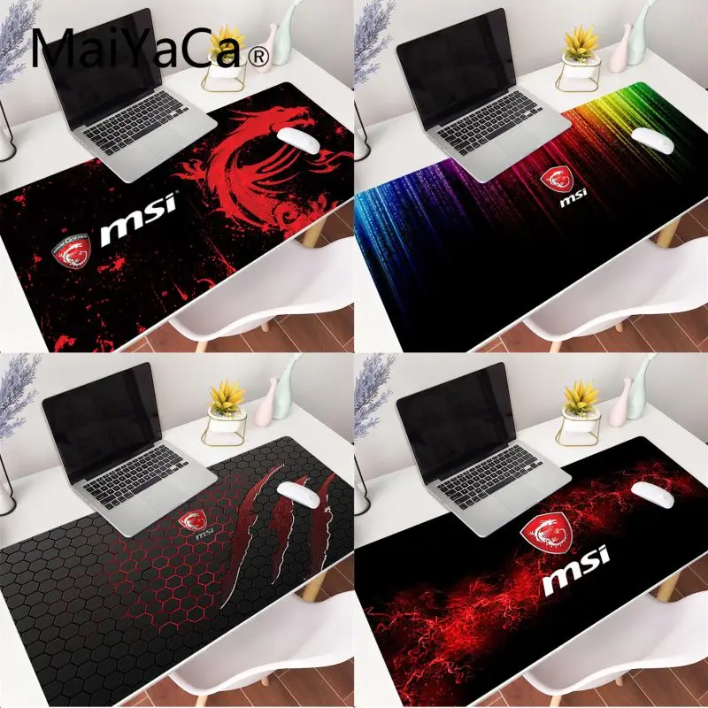 MaiYaCa MSI Dragon Логотип обои офисные мыши геймерский коврик для большой компьютер
