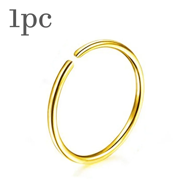 5 шт./лот стальные бесшовные кольца для носа обруч Перегородка уха хрящевая ткань