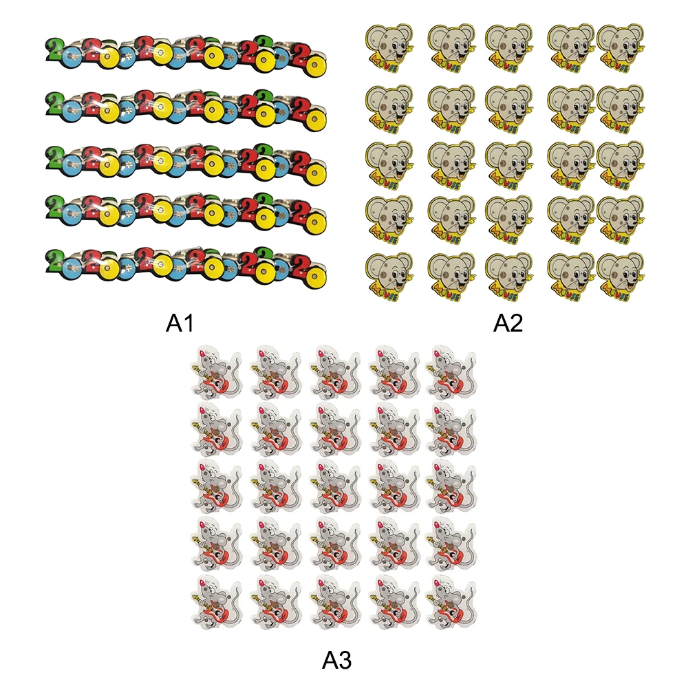 Новогодняя мигающая светодиодная брошь 25 шт. 2020 мультяшная крыса значок с