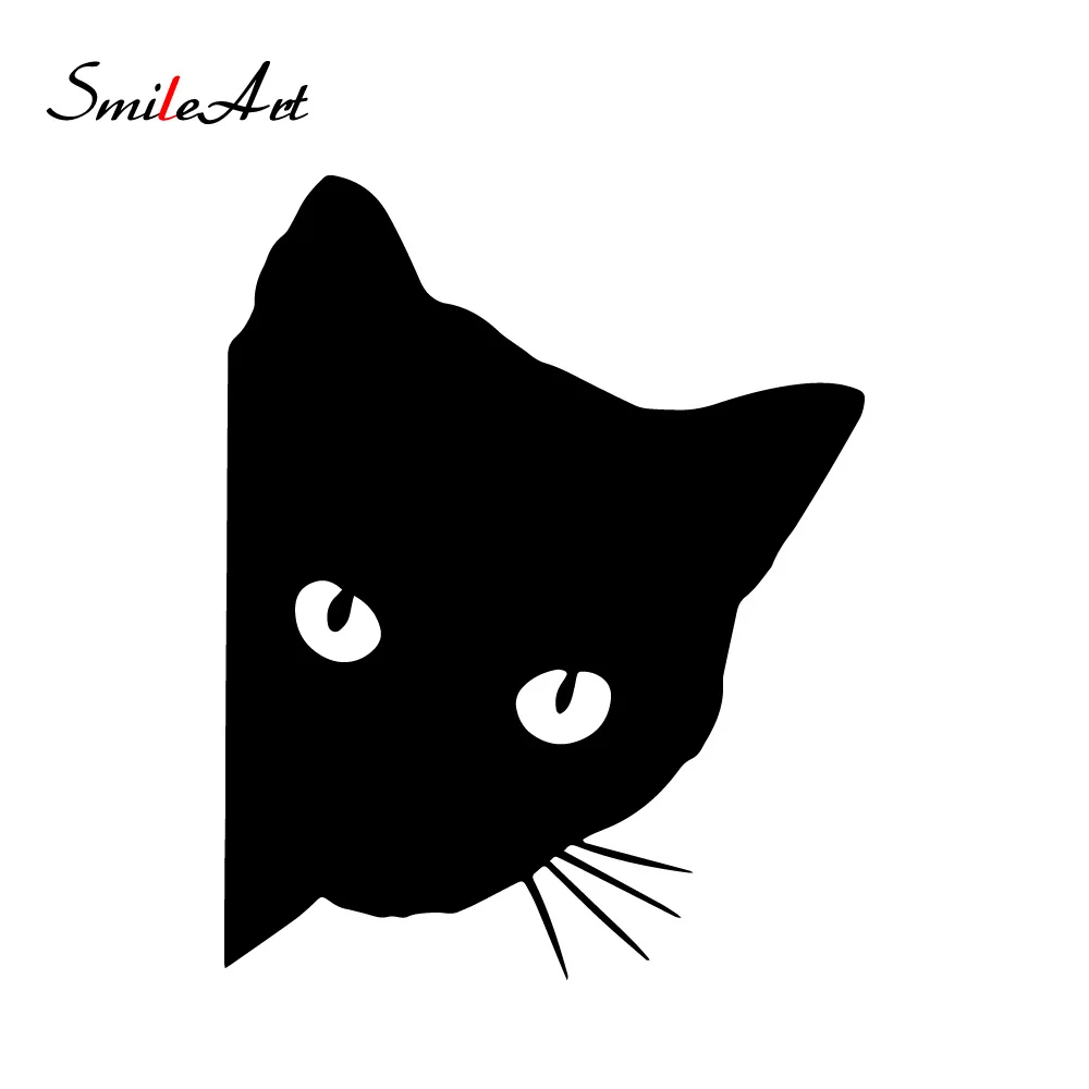 Мультяшный Кот авто стикер рисунок Diy клейкая Наклейка на окно автомобиля s