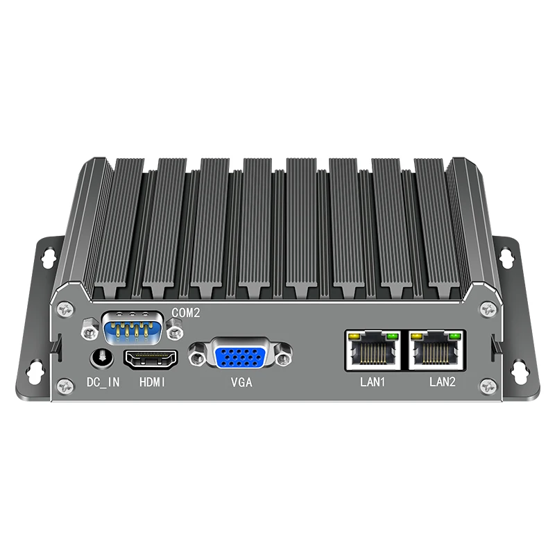 Fanless Mini PC Win10 Linux Celeron J1900/N2930 8G RAM 128G/256G/512G SSD  Dual Network Ports Cheap Pfsense Industrial Computer