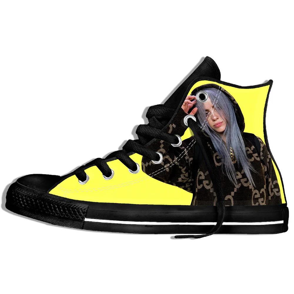 Billie Eilish 3 Модные Billie Eilish 3D повседневная обувь для мужчин/Женская обувь высокого качества в стиле Harajuku 3D печать Billie Eilish парусиновые туфли - Цвет: Billie Eilish 3