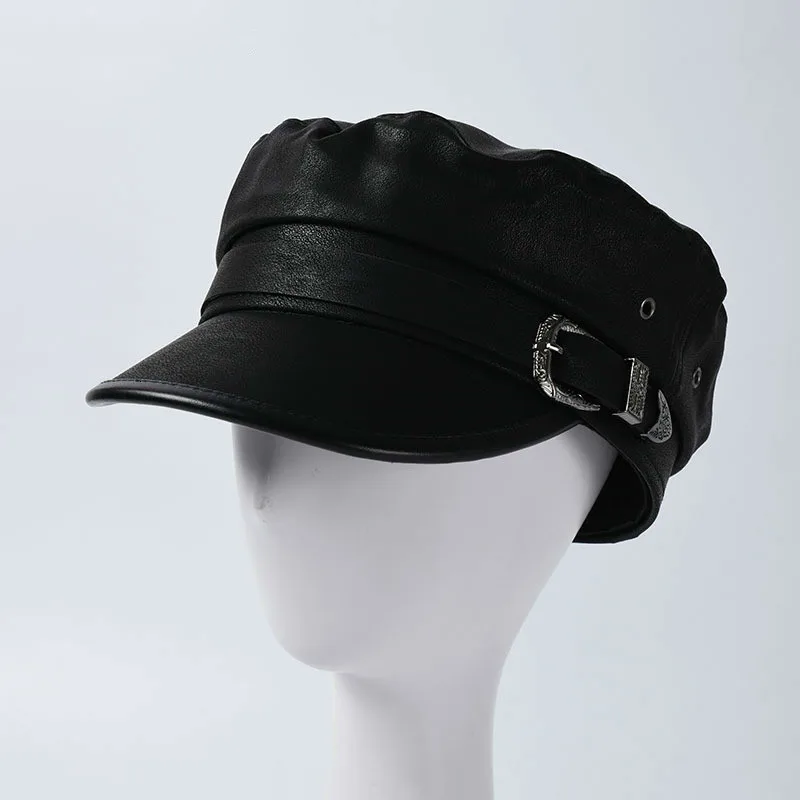 2019 осенне-зимняя женская темно-синяя кепка модные армейские военные шапки из