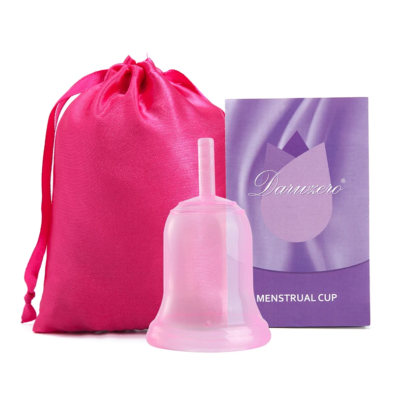 1Pc-1colthbag-Pink Жидкая медицинская силиконовая менструальная Чашка мягкая Жидкая силиконовая женская гигиеническая менструальная чашка Женская Дамская менструальная чашка - Цвет: 1Pc-1colthbag-Pink