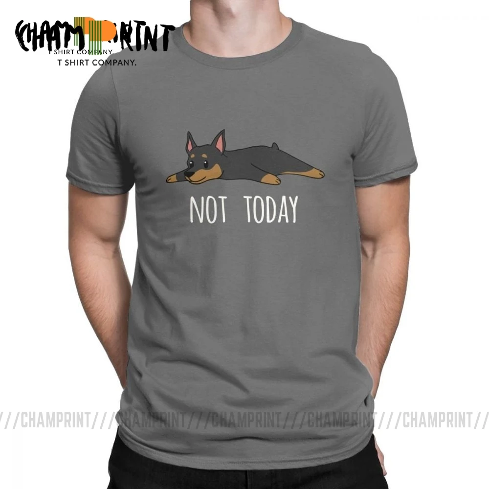 Прикольная миниатюрная футболка Not Today Pinscher Dog для мужчин топы с коротким рукавом