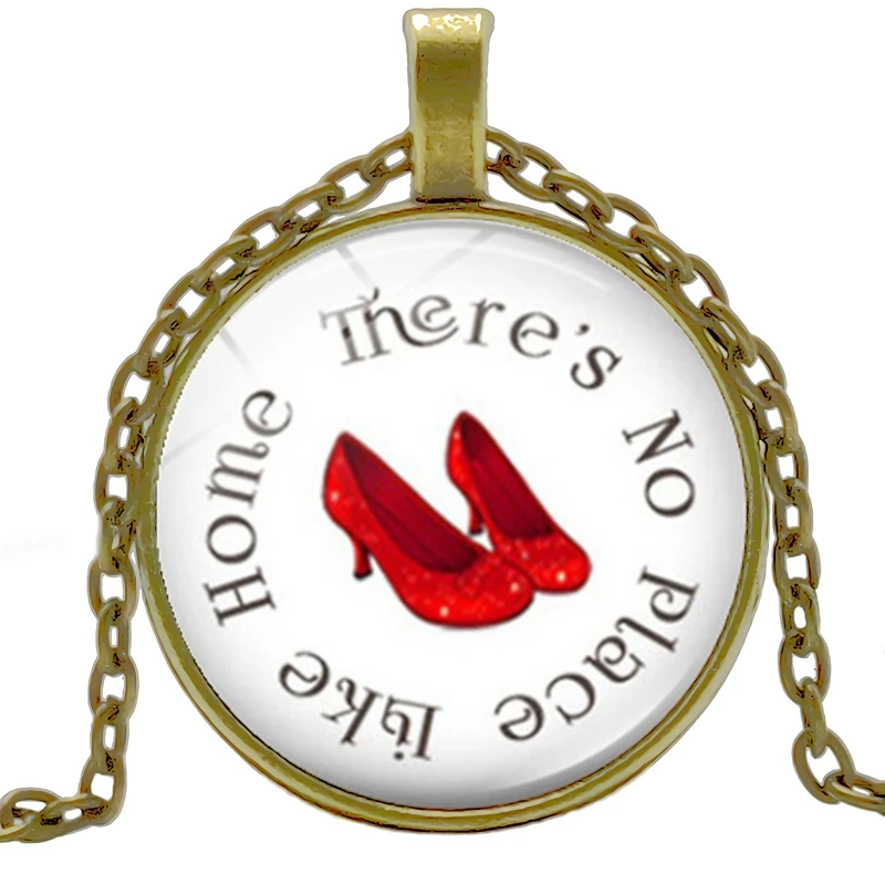 

Hot Fashion Glamour Girl Red High Heels Cosmic Time Crystal Glass Convex Round Pendant Necklace Clothing Sweater Chain Jewelry