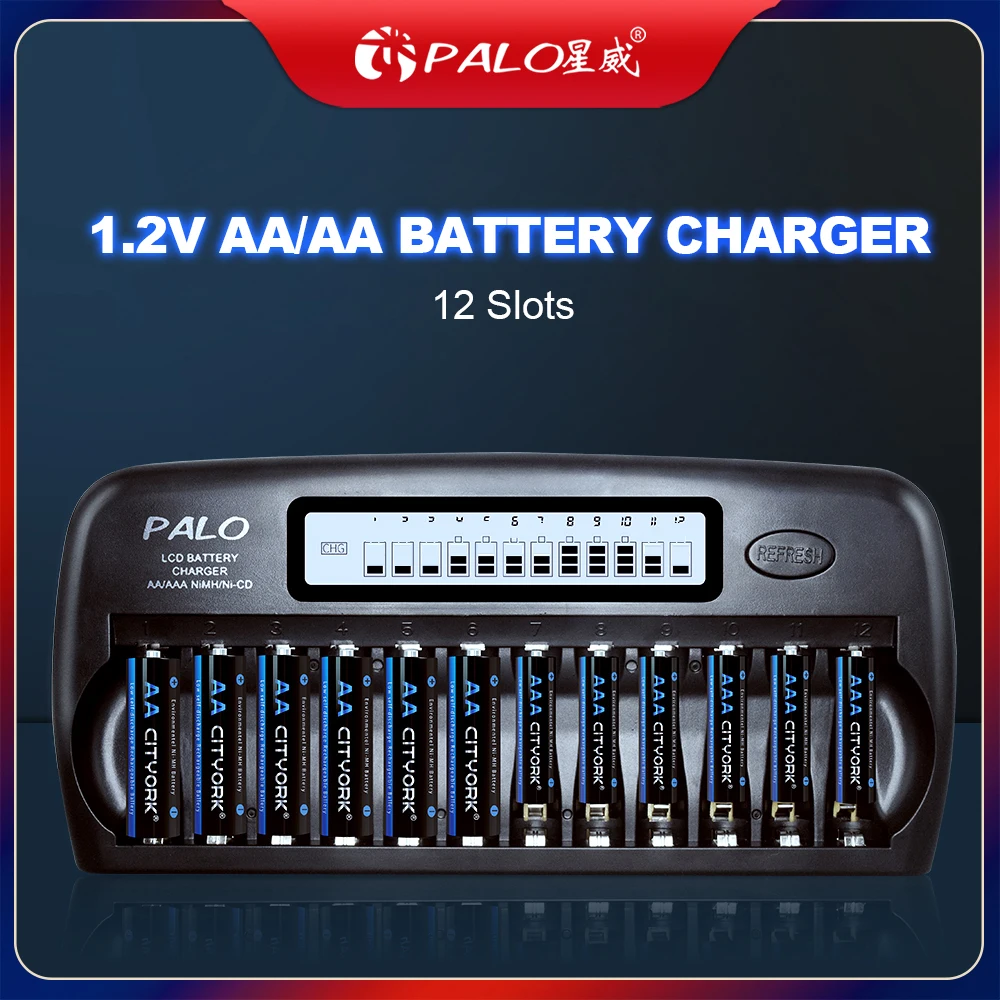 Фото - 12 Slots Fast Smart Charger LCD display Built-In IC Protection Intelligent Battery Charger for 1.2V AA AAA Ni-MH NiCd Batteries 12 solts multiple smart charger lcd display for aa aaa rechargeable battery fast charging charger for ni mh ni m 2a 3a batteries