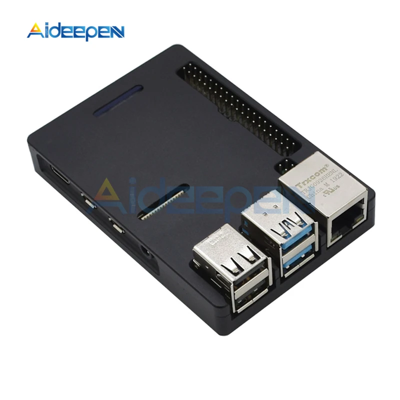 Ультратонкий алюминиевый чехол для Raspberry Pi 4B Rpi Model B Plus металлический корпус с ЧПУ