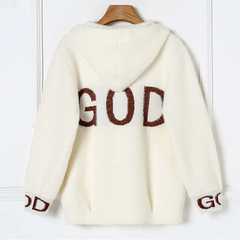 Норковый мех осенне-зимний свитер пальто новинка 2019 женский свободный бархатный