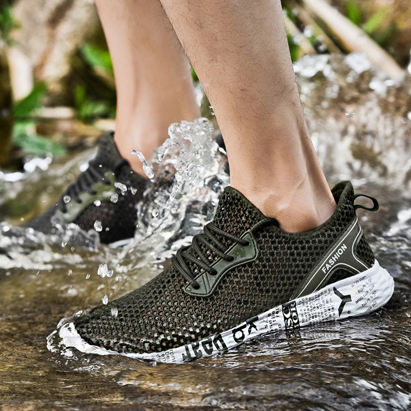 

Big Size Men Quick-Dry Wading Shoes Water Shoes Breathable AquaIn Upstream Antiskid Outdoor Sports Wearproof Beach Sneakers 48