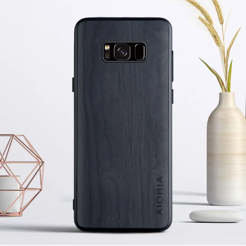 Чехол под дерево для Samsung Galaxy S8 Plus мягкие силиконовые чехлы из ТПУ и искусственной