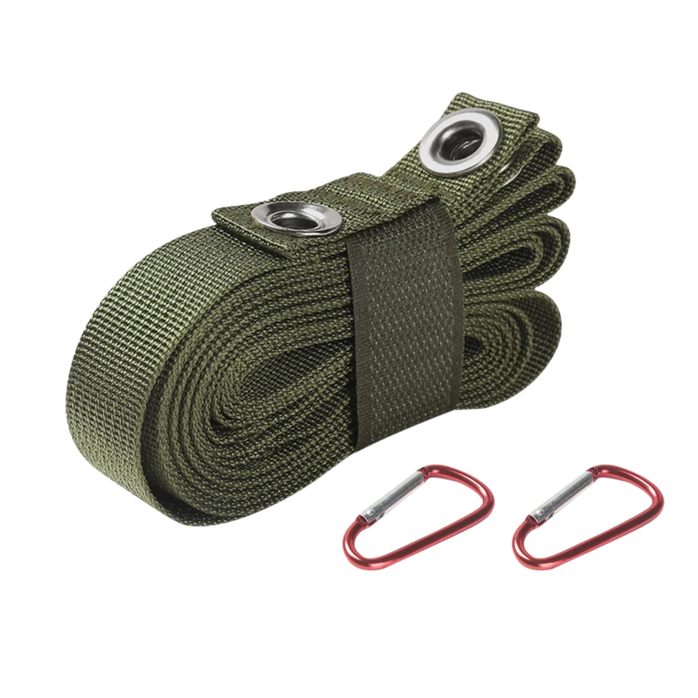

3.15m Tent Hanging Rope with Hole Nylon Camping Clothesline Outdoor Traveling Portable Hanging Strap with Buckle Outdoor Tools