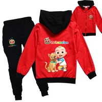baby boy clothing set kids cocomelon clothes toddler girls fashion cotton hooded jacketpants 2pcs outfits infnat children wear