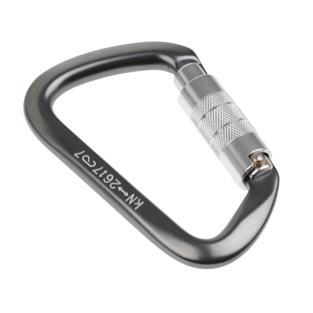 

26KN Auto Lock Carabiner Hook Rock Climbing Abseil Downhill Fall Protection