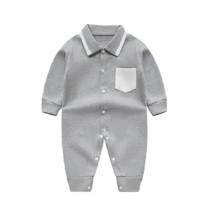 Весенне-осенняя одежда с длинным рукавом, модная рубашка-поло для новорожденных, повседневная одежда для мальчиков, комбинезон, комбинезон