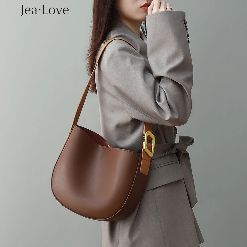 

Новинка, кожаная нишевая сумка Jea Love через плечо, сумка-тоут на одно плечо