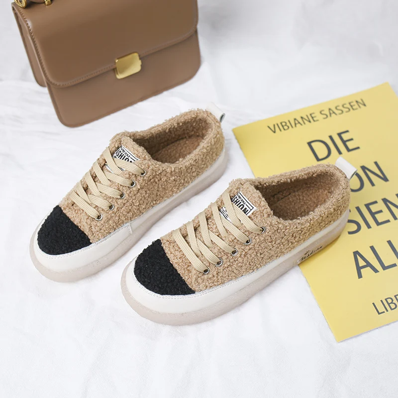 Женская обувь новая женская оригинальная в деловом стиле Теплая без застежки на