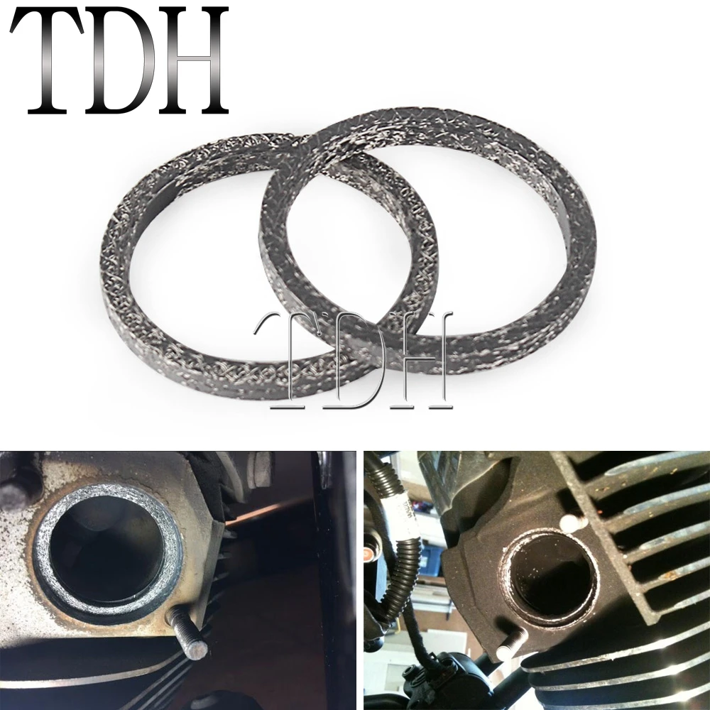 

Прокладки выхлопной системы мотоцикла 65324-83A Прокладки выхлопного порта для Harley 1984-up Sportster 883 Dyna Evolution Twin Cam Big Twins