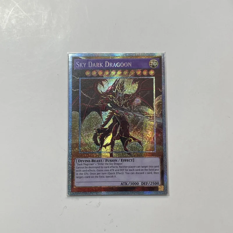 Yu-Gi-Oh DIY SER Level Sky Dark Dragoon English/Japanese Version Hobby Collection Card （Not original）
