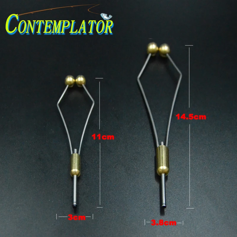 

CONTEMPLATOR 2optional Sizes Heavy Bullet Head Bobbin Holder With Black Ceramic Glass Tip Round Ball Feet Brass Fly Tying Tools